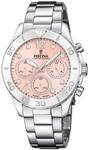 Festina Damen Uhr Analog Edelstahl 316L Silber - Quarz Chronograph - Mineralglas