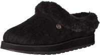 Skechers Damen Keepsakes - Ice Angel Low-Top Slipper, Black Cable Knit Sweater Faux