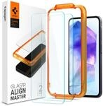 Spigen AlignMaster Schutzfolie kompatibel mit Samsung Galaxy A55 5G, 2 St&uuml;ck,