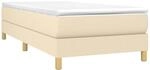 vidaXL Boxspringbettgestell Creme 100x200 cm Stoff