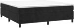 vidaXL Boxspringbettgestell Schwarz 180x200 cm Samt