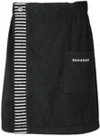 Schiesser Saunakilt Herren | 100% Baumwolle | 46-54 | Schwarz | dreifache