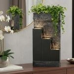 Springbrunnen BK845 mit LED Beleuchtung Gartenbrunnen mit Dekorationsbecken