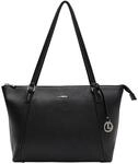 L.CREDI Damen Michaela Handbag, Schwarz