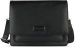 bugatti Elsa Schultertasche M mit &Uuml;berschlag, Damen-Umh&auml;ngetasche aus Leder in