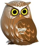 EUGY 650044 Eule, 3D Tier-Puzzle f&uuml;r Kinder und Erwachsene zum Zusammenbauen, DIY