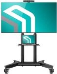 ONKRON TV St&auml;nder rollbar f&uuml;r 32-75 Zoll Fernseher, max Last 60 kg, professioneller