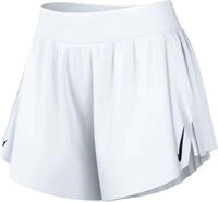 Nike Damen W Nk Arswft Dfadv Mr 3in Shorts, White/Black, XL EU