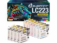 Bubprint 10 Druckerpatronen kompatibel als Ersatz für Brother LC223 XL LC225XL