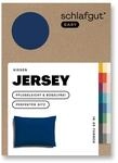 schlafgut Easy Mako-Jersey Kissenbezug 70x90 cm Blue Deep (Dunkelblau) &ndash; 100%