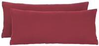 biberna Kissenbezug 40x60 cm, 2er Set rot | Jersey Baumwolle | Rei&szlig;verschluss 