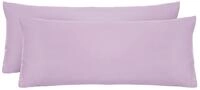 biberna Kissenbezug 40x60 cm, 2er Set lila | Jersey Baumwolle | Rei&szlig;verschluss 