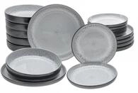 CreaTable, 21521, Serie Nordic Fjord, 18-teiliges Geschirrset f&uuml;r 6 Personen, Teller