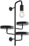 Lindby Wandleuchte, Wandlampe Innen Hanjo (Modern) in Schwarz aus Metall (1...