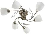 Lindby Deckenlampe Glas Metall nickel matt, Deckenstrahler 6x E14 max. 40W ohne