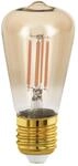 EGLO E27 LED Lampe dimmbar, Golden Vintage Gl&uuml;hbirne, Deko Retro Beleuchtung, 4 Watt