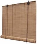 vidaXL Bambusrollo Braun 80x160 cm Rollo Holzrollo Jalousie Faltrollo Fenster