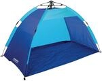 Idena 40233 - Strandmuschel UV Schutz 40+, Automatik, ca. 1,9 x 1 x 1,1 m, mit