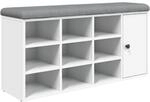 vidaXL Schuhbank, Schuhregal mit Stauraum, Sitzbank Bank mit gepolstertem...