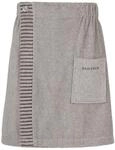 Schiesser Saunakilt Herren | 100% Baumwolle | 46-54 | Hellgrau | dreifache