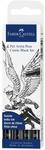 FABER-CASTELL 267194 - Tuschestift Pitt Artist Pen Comic, Schreibfarbe schwarz mit