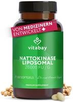 Vitabay Nattokinase 2.000 FU hochdosiert &ndash; 180 vegane Softgel-Kapseln &ndash;