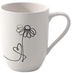 Villeroy & Boch &ndash; Statement Tasse "Blume" Statement Lines, Wei&szlig;, Schwarz,