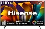 Hisense Smart TV 50 Zoll 50A6N 4K UHD, Dolby Vision, HDR, VIDAA mit YouTube,...