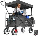 KESSER&reg; Bollerwagen faltbar mit Dach Handwagen Transportkarre Ger&auml;tewagen klappbar