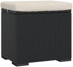 vidaXL Hocker mit Kissen, Ottomane f&uuml;r Garten Terrasse, Sitzhocker mit...