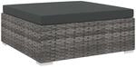 vidaXL Fu&szlig;hocker mit Kissen 1 STK. Gartenm&ouml;bel Lounge M&ouml;bel Fuss Hocker...