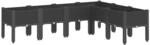 vidaXL Pflanzkasten mit Beinen Schwarz 160x120x42 cm PP