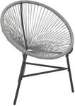 vidaXL Gartenstuhl Poly Rattan Grau Gartensessel Stuhl Sessel Outdoorstuhl