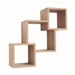 Mein-Regal Wandregal Connect Natur stilvolles H&auml;ngeregal Holz | MDF 3 F&auml;cher...