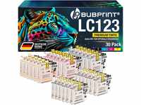 Bubprint 30 Druckerpatronen kompatibel als Ersatz für Brother LC-123 für...