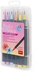LEGAMI - Set mit 12 Filzstiften mit Pinselspitze - Brush Markers, flexible Spitze aus