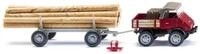 Wiking 087006 Mercedes Benz Unimog U 411 mit Langholzanh&auml;nger Spur H0 1:87