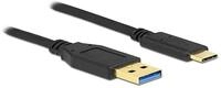 Delock SuperSpeed USB (USB 3.2 Gen 1) Kabel Typ-A zu USB Type-C 3 m, schwarz