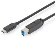 DIGITUS USB 3.2 Gen1 Kabel &ndash; 1.8 m &ndash; USB-C zu Typ-B &ndash; 5 Gbps &ndash; f&uuml;r Drucker,