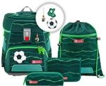 Step by Step Schulranzen-Set Space &bdquo;Soccer Star 5-teilig, gr&uuml;n, ergonomischer