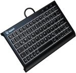 KeySonic KSK-3011ELC (DE) - Super-Mini Tastatur - integrierter Numernblock Black -