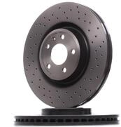 BREMBO 2x Bremsscheibe Vorne &Oslash;345mm H&ouml;he: 52mm Dicke: 30mm gelocht/innenbel.