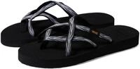 Teva Damen Olowahu Flipflop, Palms Black/White, 41 EU