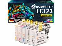 Bubprint 5 Druckerpatronen kompatibel als Ersatz für Brother LC-123 für...