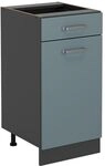 Vicco K&uuml;chenunterschrank R-Line, Blau-Grau, 40 cm ohne Arbeitsplatte, zur...