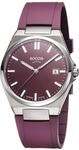 Boccia Titanium Herrenuhr 3667-03 Titan 39 mm mit weinrotem Zifferblatt, Quarz