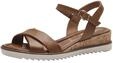 Tamaris Damen Sandalette mit Keilabsatz, braun, 37 EU