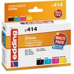 edding Druckerpatrone EDD-414 - Multipack 4 - Schwarz, Cyan, Magenta, Gelb - 1x...