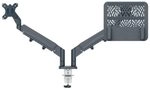 Leitz Ergo Monitor- und Notebookarm, platzsparendes Design, IGR- & T&Uuml;V-gepr&uuml;ft,