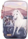 Depesche 12511 Miss Melody Night Horses - Gef&uuml;llte 3-Fach Federtasche, Herden Motiv,